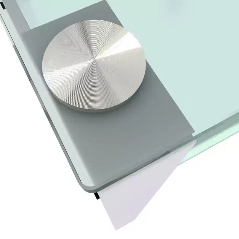 Set of 2 Glass Tea Tables - Two-Layer Tempered Glass with Iron Frame for Living Room and Bedroom