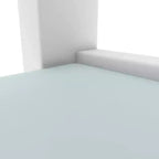 Set of 2 Glass Tea Tables - Two-Layer Tempered Glass with Iron Frame for Living Room and Bedroom