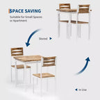 GustoWave Dining Table Set for 2, 3-Piece Compact Dining Table and Chairs