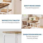 GustoWave Dining Table Set for 2, 3-Piece Compact Dining Table and Chairs