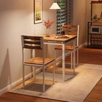 GustoWave Dining Table Set for 2, 3-Piece Compact Dining Table and Chairs