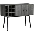 Coffee Bar Cabinet 9-Bottle Wine Rack and Adjustable Shelf, Sideboard Buffet Cabinet Wine Cabinet for Living Room