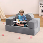 Kids Play Sofa, 6 Pcs Modular Kids Play Sofa Set for Playrooms, Modular Kids Sofa, Toddler Foam Sofa, Convertible Kids Sofa with Removable Sofa Cover