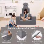 Kids Play Sofa, 6 Pcs Modular Kids Play Sofa Set for Playrooms, Modular Kids Sofa, Toddler Foam Sofa, Convertible Kids Sofa with Removable Sofa Cover