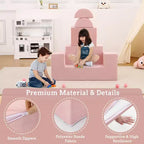 Kids Play Sofa, 6 Pcs Modular Kids Play Sofa Set for Playrooms, Modular Kids Sofa, Toddler Foam Sofa, Convertible Kids Sofa with Removable Sofa Cover