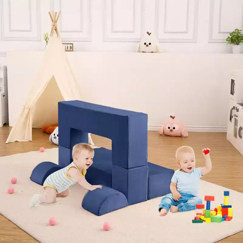 Kids Play Sofa, 6 Pcs Modular Kids Play Sofa Set for Playrooms, Modular Kids Sofa, Toddler Foam Sofa, Convertible Kids Sofa with Removable Sofa Cover