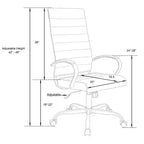 HomeStock 38 in.H Adjustable Height Gold Faux Leather Seat Material with Swivels Ergonomic Office Chairs