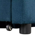 Royal Hampton Modular Convertible Chair Futon, Teal Blue Fabric, Seat w Storage, 2 Pillows