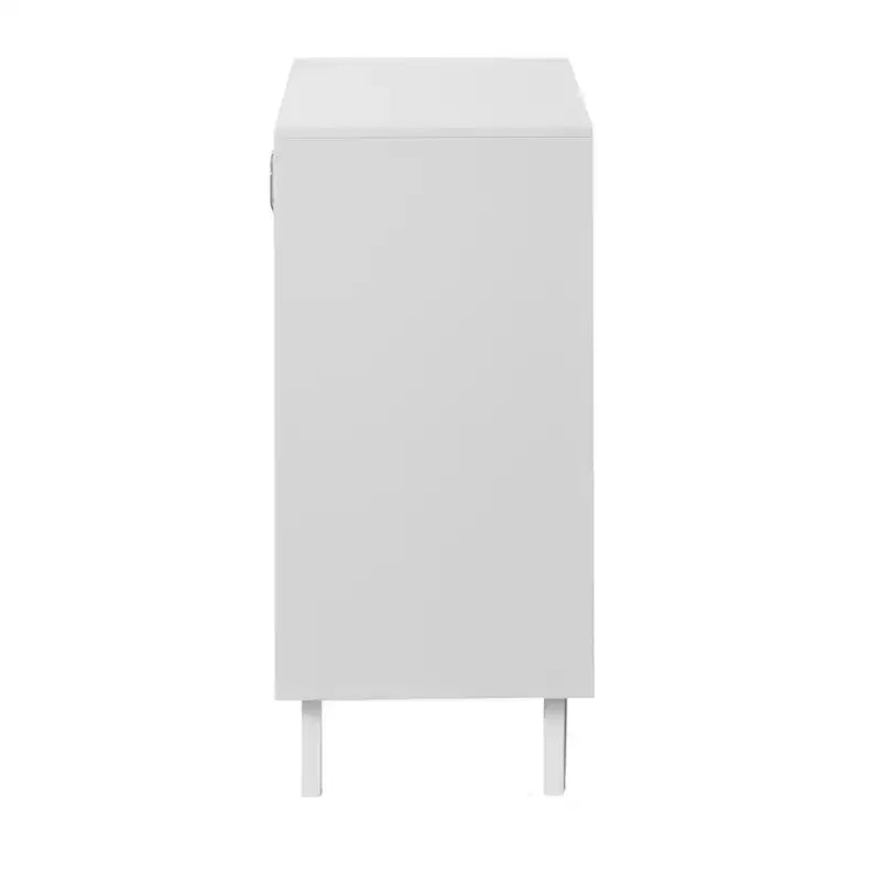 GDFStudio Alaric 27 Modern Storage Cabinet with 2 Tempered Glass Doors and Adjustable Shelf