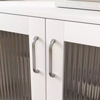 GDFStudio Alaric 27 Modern Storage Cabinet with 2 Tempered Glass Doors and Adjustable Shelf