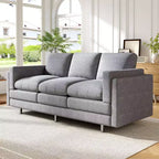 Christopher Knight Home Bonnet Modern 3-Seater 79.5 Chenille Upholstered Sofa with Dual-Layer Seat Cushions