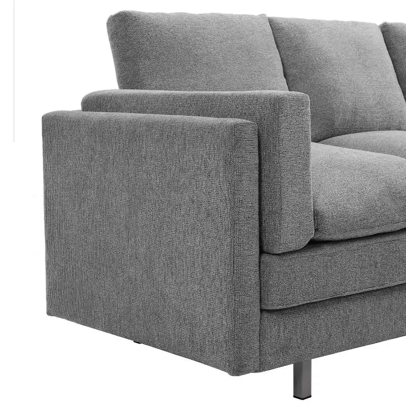 Christopher Knight Home Bonnet Modern 3-Seater 79.5 Chenille Upholstered Sofa with Dual-Layer Seat Cushions