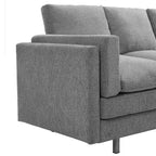 Christopher Knight Home Bonnet Modern 3-Seater 79.5 Chenille Upholstered Sofa with Dual-Layer Seat Cushions