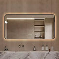 GDFStudio Mirae 48 Modern Anti-Fog LED Bathroom Mirror with Rounded Corners & Adjustable Light Modes