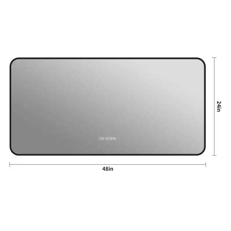 GDFStudio Mirae 48 Modern Anti-Fog LED Bathroom Mirror with Rounded Corners & Adjustable Light Modes