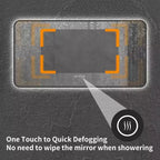 GDFStudio Mirae 48 Modern Anti-Fog LED Bathroom Mirror with Rounded Corners & Adjustable Light Modes