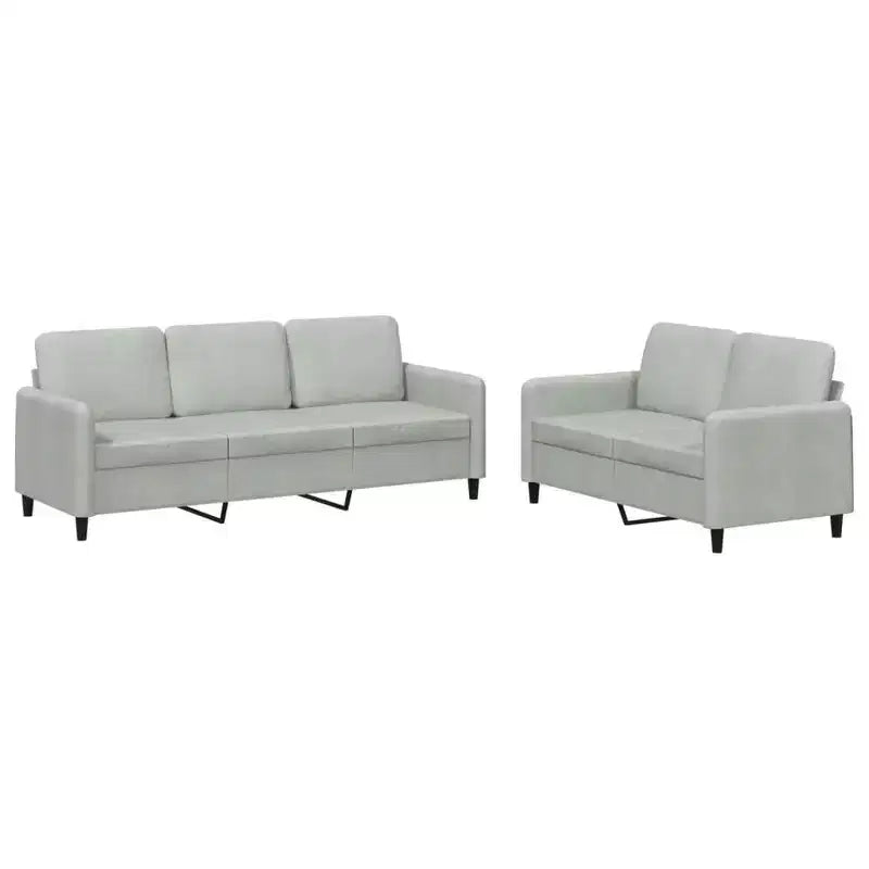 vidaXL Sofa Set Accent Couch Sectional Sofa for Living Room 2 Piece Velvet