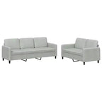 vidaXL Sofa Set Accent Couch Sectional Sofa for Living Room 2 Piece Velvet