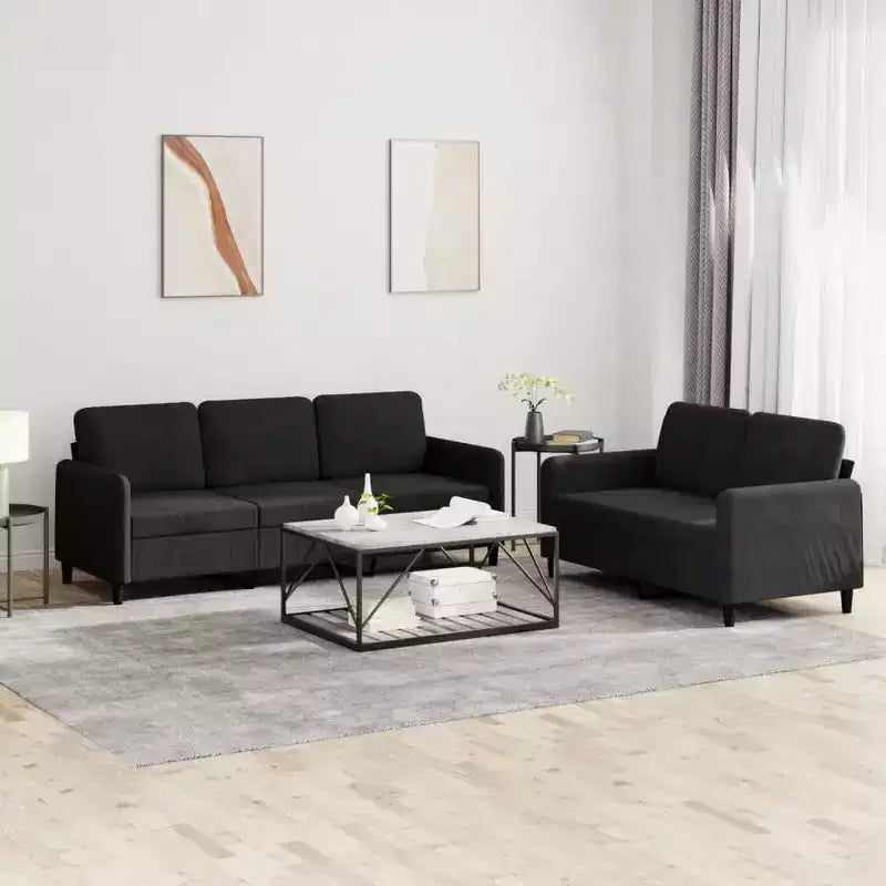 vidaXL Sofa Set Accent Couch Sectional Sofa for Living Room 2 Piece Velvet