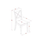 HomeStock 3-Pc Buttermilk and Cherry Solid Wood Top - Dining Room Set - Seats 4