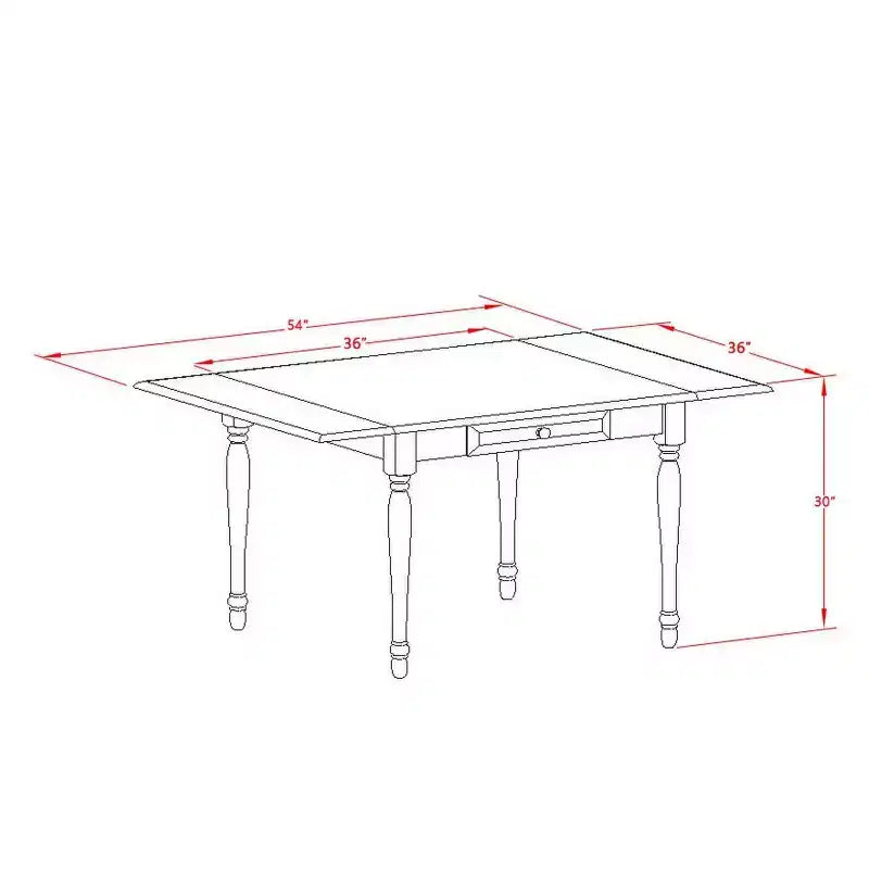 HomeStock 3-Piece Linen White Finish Rectangular Solid Wood Top with Dropleaf Dining Table Set