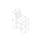 Counter Height Dining Set 5 Piece Table & Stools - Buttermilk Cherry Finish - Modern Farmhouse Style