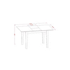 Modern Dinette Set - Table with Leaf & Kitchen Chairs - Small Space Dining Room Furniture