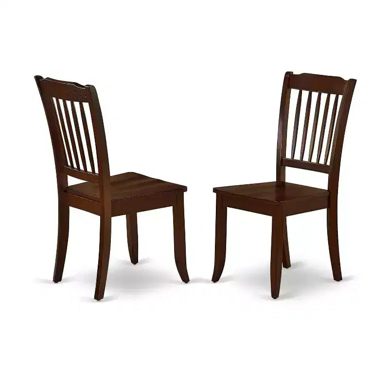 3-Piece Mahogany Finish Solid Wood Top Dining Room Set (Seats-4)