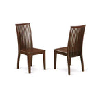 HomeStock 5-Pc Mahogany Finish Solid Wood Top - Dining Room Set - Seats 4