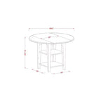 5-Piece Linen White Finish Solid Wood Top - Dining Room Set - Seats 4