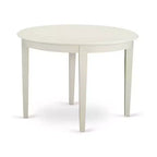 Nordic Dining Set - 3 Piece Table & Chairs - 42 Inch Round Table - Linen White Finish - Modern Furniture