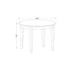 Nordic Dining Set - 3 Piece Table & Chairs - 42 Inch Round Table - Linen White Finish - Modern Furniture