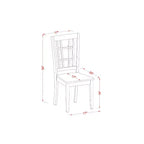 HomeStock 5-Piece Square Black and Cherry Finish Solid Wood Top Dining Table with 4 Chairs