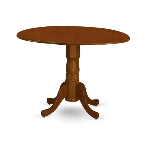 3-Piece Saddle Brown Finish Solid Wood Top - Dining Room Set - Seats 4
