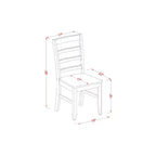 HomeStock 5-Piece Black and Cherry Finish Solid Wood Top Dining table with 4 Chairs
