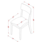 Dinette Set 3 Piece - Table & 2 Dining Chairs - Linen White Finish