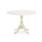 3-Piece Linen White Finish Solid Wood Top - Dining Room Set - Seats 4