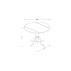 3-Piece Linen White Finish Solid Wood Top - Dining Room Set - Seats 4