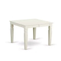 HomeStock 5-Piece Linen White Finish Solid Wood Top Dining table with 4 Chairs