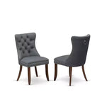 HomeStock 3-Pc Mahogany Finish Rectangular Solid Wood Top with Butterfly Leaf Dining Table Set