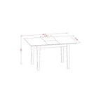 HomeStock 3-Pc Mahogany Finish Rectangular Solid Wood Top with Butterfly Leaf Dining Table Set