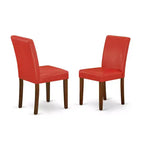 Ensemble de salle à manger Coastal Kitchen - Table rectangulaire 5 pièces avec rallonge et 4 chaises - Rouge brique