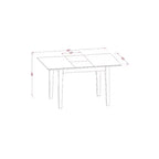 Ensemble de salle à manger Coastal Kitchen - Table rectangulaire 5 pièces avec rallonge et 4 chaises - Rouge brique
