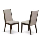 3-Piece Mahogany Finish Solid Wood Top - Round Dining Room Set - Seats 4