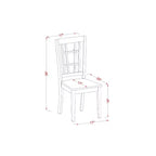 5-Piece Black and Cherry Finish Solid Wood Top - Rectangular Dining Room Set (Seats- 4)