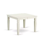 HomeStock 7-Piece Linen White Finish Solid Wood Top Dining Table with 6 Chairs