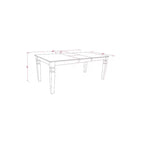 HomeStock 7-Piece Linen White Finish Solid Wood Top Dining Table with 6 Chairs