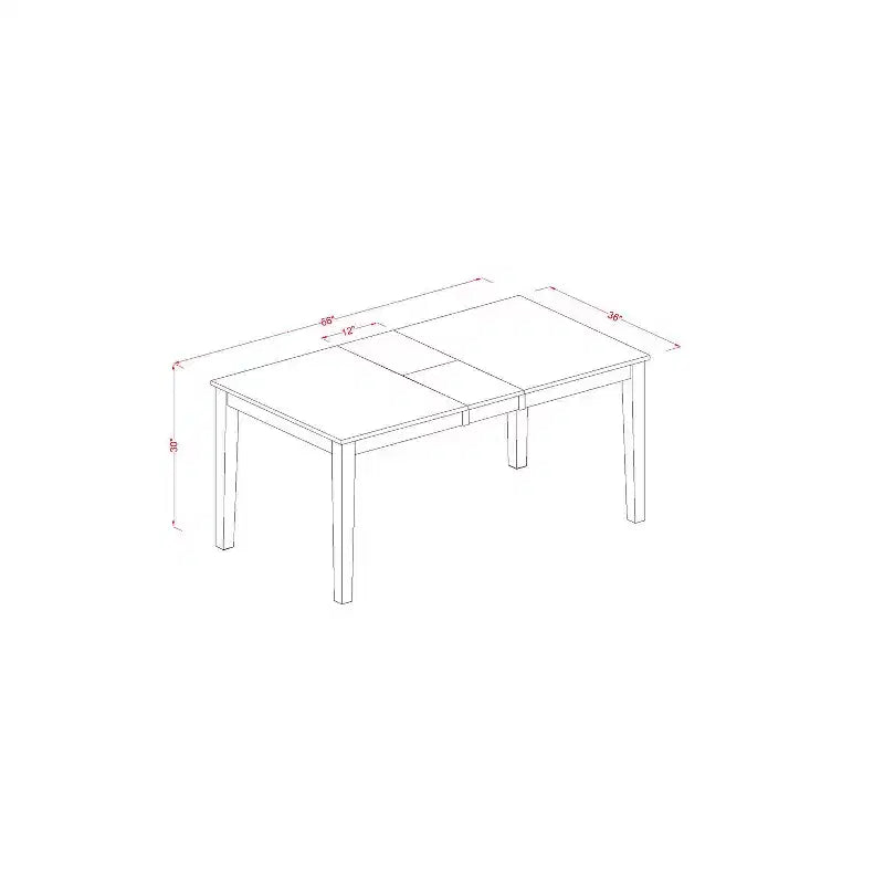 Dinette Set 7 Piece - Kitchen Table with 6 Chairs - Solid Wood Dining Set - Extendable Table - Classic Design