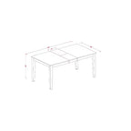 Dinette Set 7 Piece - Kitchen Table with 6 Chairs - Solid Wood Dining Set - Extendable Table - Classic Design