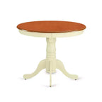 Kitchen Table Set 3pc - Round Dining Table & 2 Chairs - Buttermilk Cherry Finish - Small Space Friendly